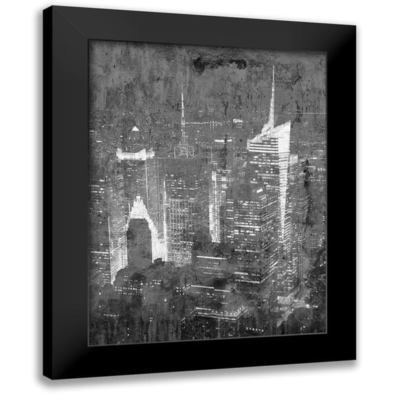 Lewis, Sheldon 19x24 Black Modern Framed Museum Art Print Titled - New York Bright Lights