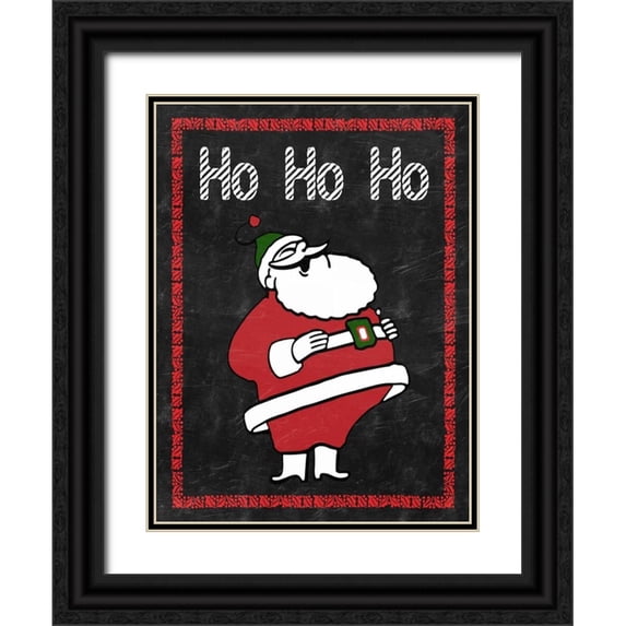 Lewis, Sheldon 19x24 Black Ornate Wood Framed with Double Matting Museum Art Print Titled - HO HO HO