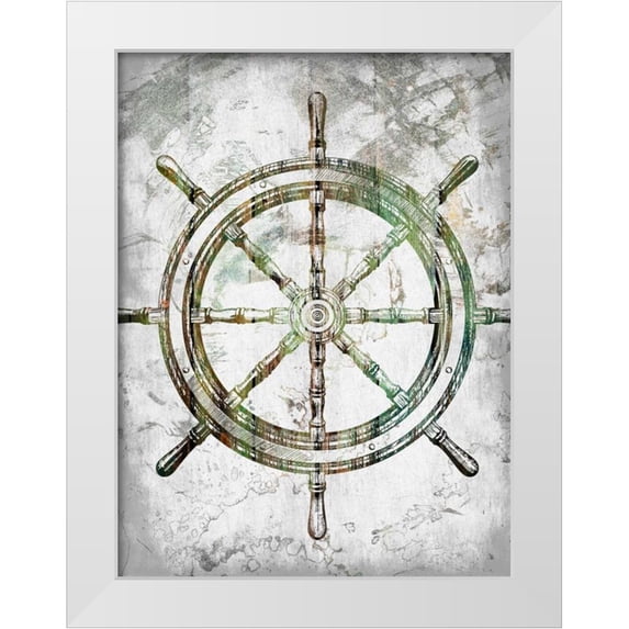 Lewis, Sheldon 19x24 White Modern Wood Framed Museum Art Print Titled - Guide Us Captain