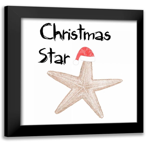 Lewis, Sheldon 20x20 Black Modern Framed Museum Art Print Titled - Christmas Starfish