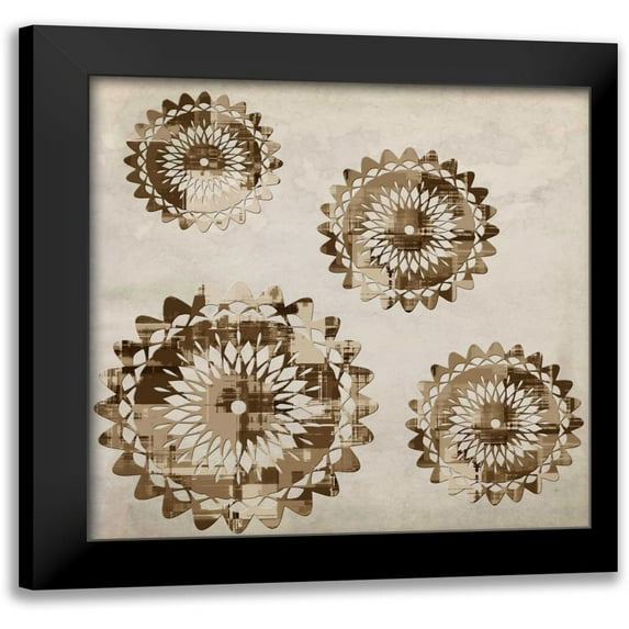 Lewis, Sheldon 20x20 Black Modern Framed Museum Art Print Titled - New Age Abstract 1