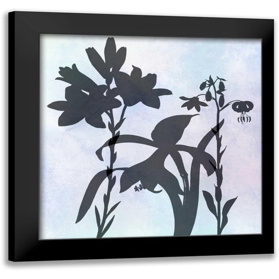 Lewis, Sheldon 20x20 Black Modern Framed Museum Art Print Titled - Silhoutette In Bloom