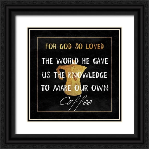 Lewis, Sheldon 20x20 Black Ornate Wood Framed with Double Matting Museum Art Print Titled - God Loves Us