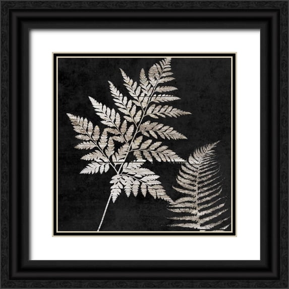 Lewis, Sheldon 20x20 Black Ornate Wood Framed with Double Matting Museum Art Print Titled - Leaf In The Moment 2
