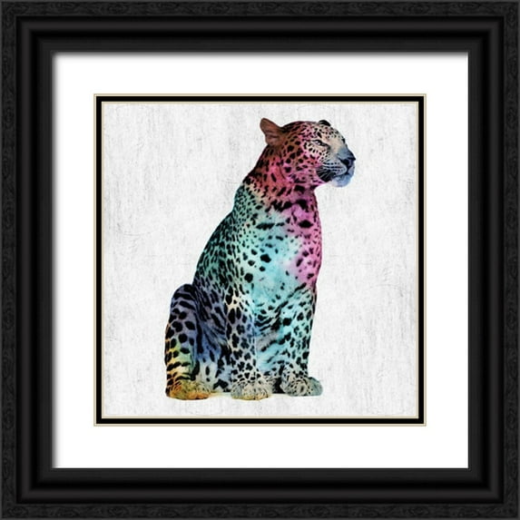 Lewis, Sheldon 20x20 Black Ornate Wood Framed with Double Matting Museum Art Print Titled - Majestic Cat