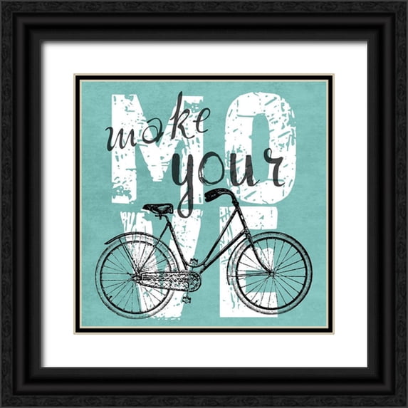 Lewis, Sheldon 20x20 Black Ornate Wood Framed with Double Matting Museum Art Print Titled - Make Your Move