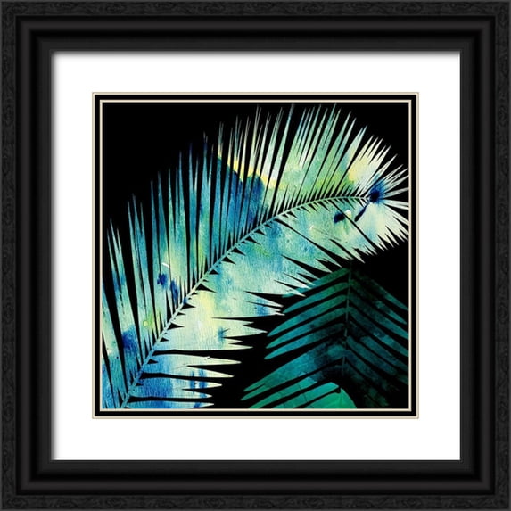 Lewis, Sheldon 20x20 Black Ornate Wood Framed with Double Matting Museum Art Print Titled - Watercolor Burst 2