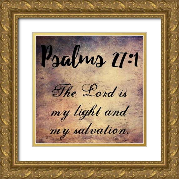 Lewis, Sheldon 20x20 Gold Ornate Wood Framed with Double Matting Museum Art Print Titled - My Light And My Salvation