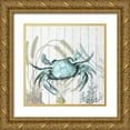 thumbnail image 1 of Lewis, Sheldon 20x20 Gold Ornate Wood Framed with Double Matting Museum Art Print Titled - Salt Water Blue, 1 of 4