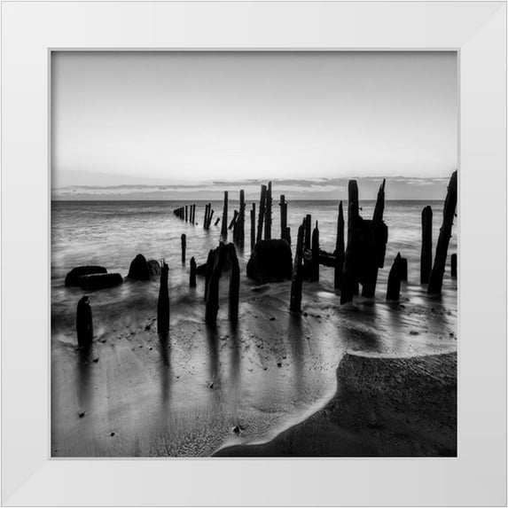 Lewis, Sheldon 20x20 White Modern Wood Framed Museum Art Print Titled - Black Sea 1