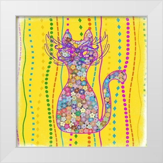 Lewis, Sheldon 20x20 White Modern Wood Framed Museum Art Print Titled - Mardi Gras Style