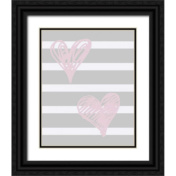 Lewis, Sheldon 20x24 Black Ornate Wood Framed with Double Matting Museum Art Print Titled - Warm Hearts