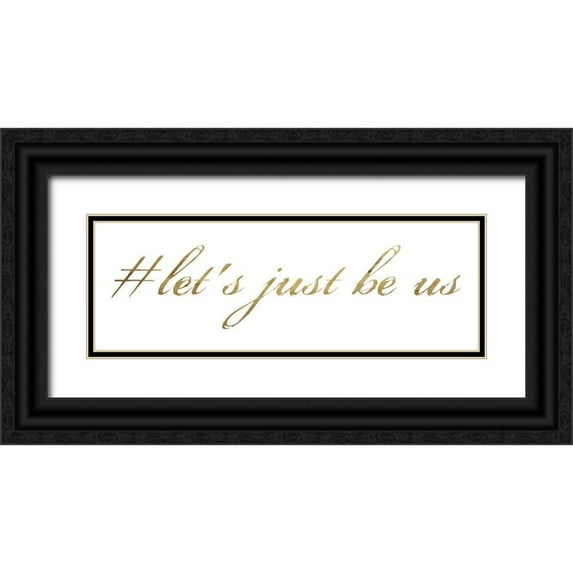 Lewis, Sheldon 24x11 Black Ornate Wood Framed with Double Matting Museum Art Print Titled - Lets Be Us