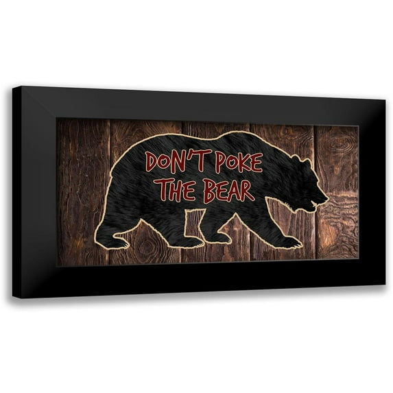 Lewis, Sheldon 24x14 Black Modern Framed Museum Art Print Titled - Dont Poke The Bear