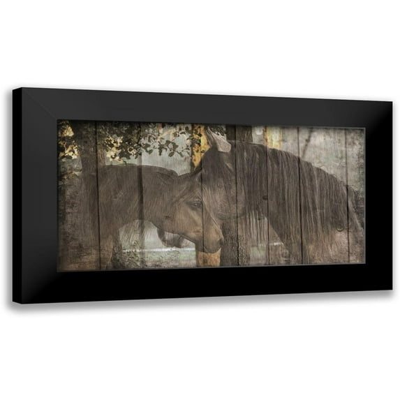 Lewis, Sheldon 24x14 Black Modern Framed Museum Art Print Titled - Love On The Ranch