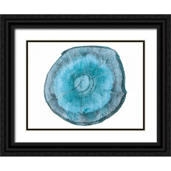 Lewis, Sheldon 24x19 Black Ornate Wood Framed with Double Matting Museum Art Print Titled - Rings Of Ages 2