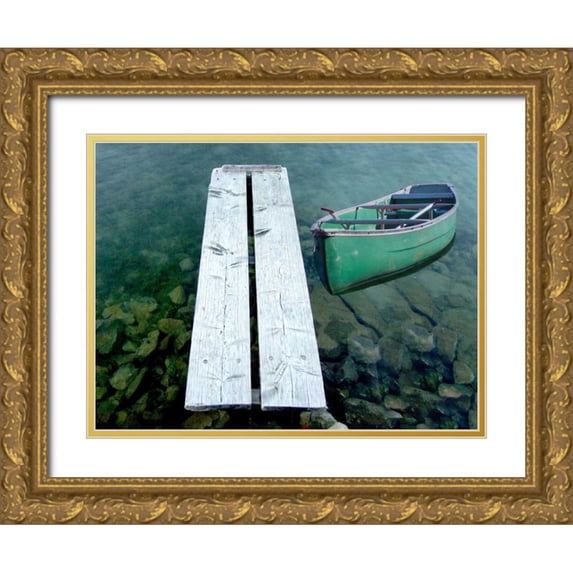 Lewis, Sheldon 24x19 Gold Ornate Wood Framed with Double Matting Museum Art Print Titled - Evening Row