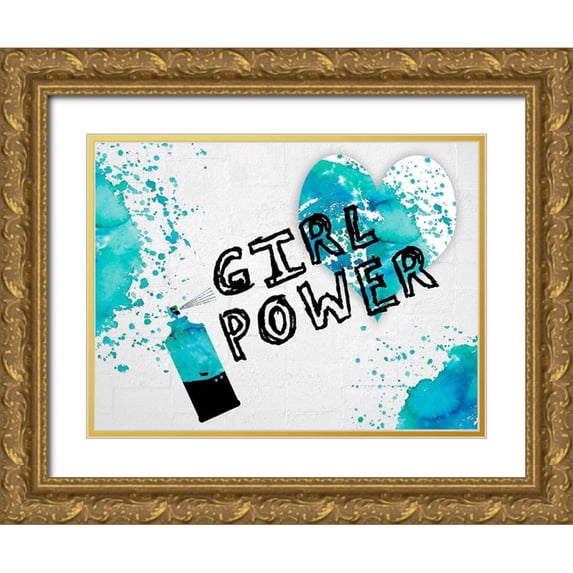 Lewis, Sheldon 24x19 Gold Ornate Wood Framed with Double Matting Museum Art Print Titled - Girls Rule