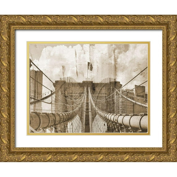 Lewis, Sheldon 24x19 Gold Ornate Wood Framed with Double Matting Museum Art Print Titled - NY On Canvas