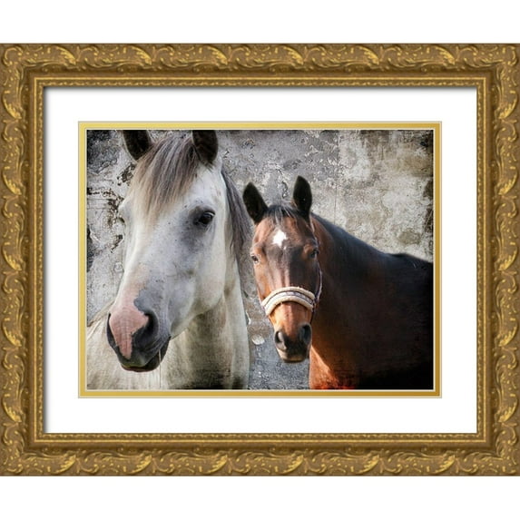 Lewis, Sheldon 24x19 Gold Ornate Wood Framed with Double Matting Museum Art Print Titled - Togetherness