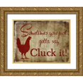 thumbnail image 1 of Lewis, Sheldon 24x19 Gold Ornate Wood Framed with Double Matting Museum Art Print Titled - Whole Lot Of Clucks, 1 of 4