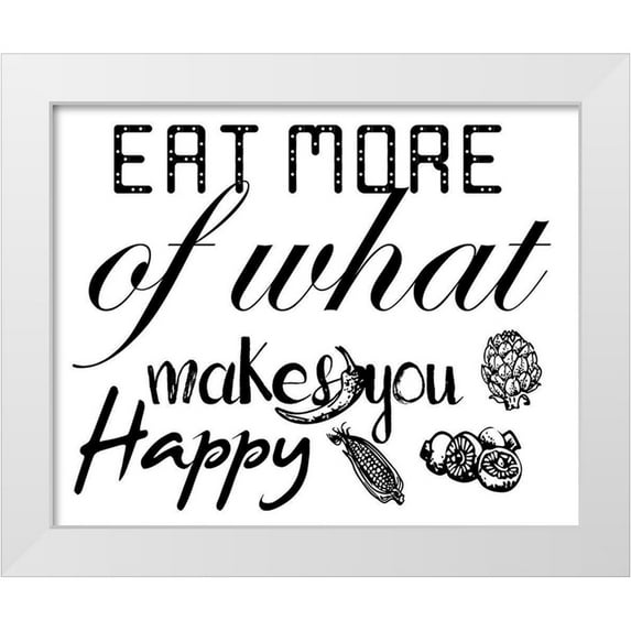 Lewis, Sheldon 24x20 White Modern Wood Framed Museum Art Print Titled - Eat More
