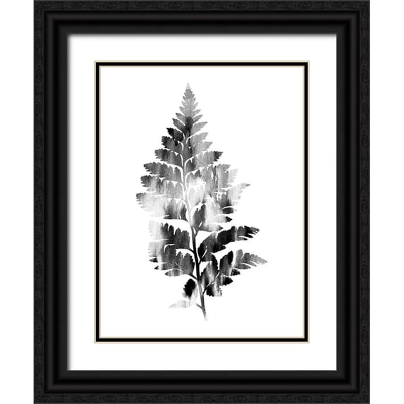Lewis, Sheldon 25x32 Black Ornate Wood Framed with Double Matting Museum Art Print Titled - Faded Fern 2