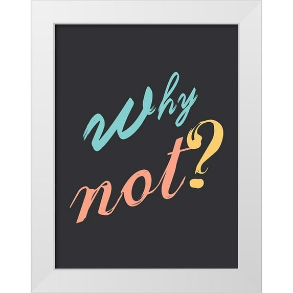 Lewis, Sheldon 25x32 White Modern Wood Framed Museum Art Print Titled - Why Not