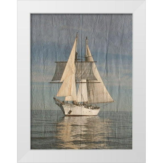 Lewis, Sheldon 25x32 White Modern Wood Framed Museum Art Print Titled - Yacht Club