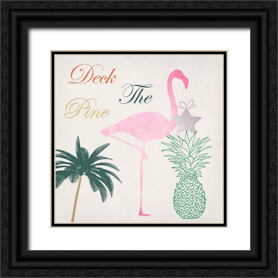 Lewis, Sheldon 26x26 Black Ornate Wood Framed with Double Matting Museum Art Print Titled - Deck The Pine