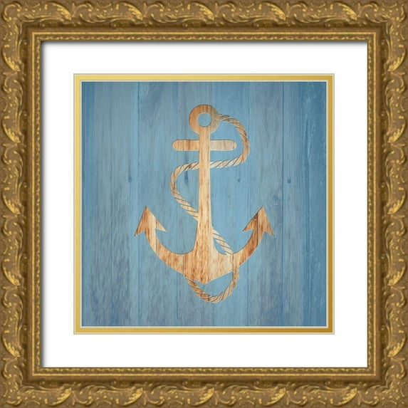 Lewis, Sheldon 26x26 Gold Ornate Wood Framed with Double Matting Museum Art Print Titled - Anchor