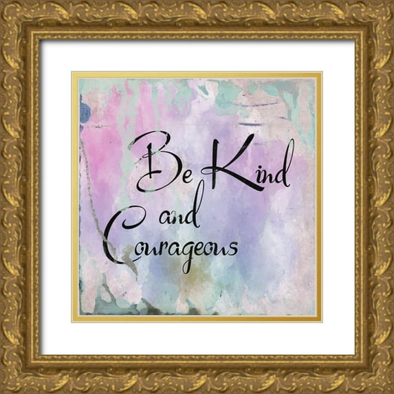 Lewis, Sheldon 26x26 Gold Ornate Wood Framed with Double Matting Museum Art Print Titled - Be Kind