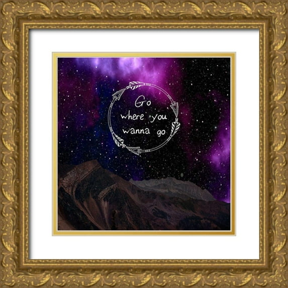 Lewis, Sheldon 26x26 Gold Ornate Wood Framed with Double Matting Museum Art Print Titled - Go On
