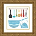 thumbnail image 1 of Lewis, Sheldon 26x26 Gold Ornate Wood Framed with Double Matting Museum Art Print Titled - Kitchen Helper, 1 of 4