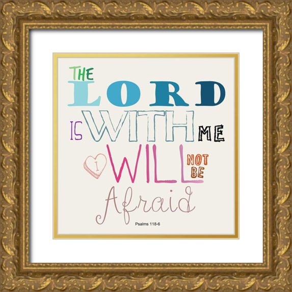 Lewis, Sheldon 26x26 Gold Ornate Wood Framed with Double Matting Museum Art Print Titled - Psalms 118-6