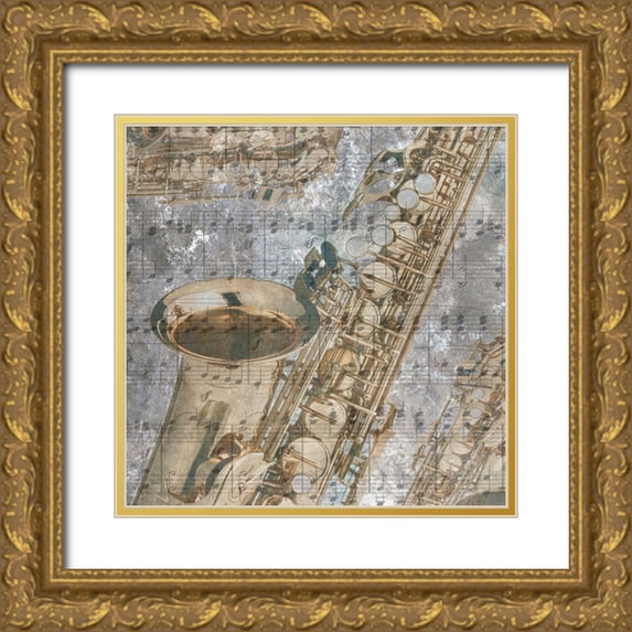 Lewis, Sheldon 26x26 Gold Ornate Wood Framed with Double Matting Museum Art Print Titled - Tenor And Alto 2