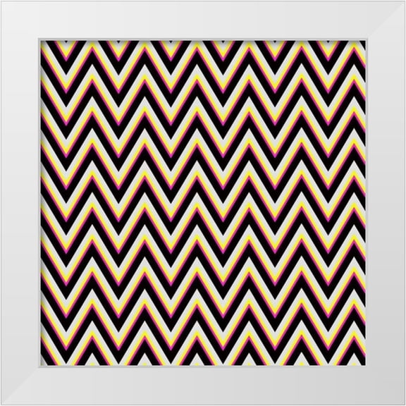 Lewis, Sheldon 26x26 White Modern Wood Framed Museum Art Print Titled - Chevron 4