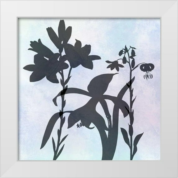 Lewis, Sheldon 26x26 White Modern Wood Framed Museum Art Print Titled - Silhoutette In Bloom