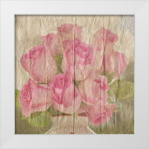 Lewis, Sheldon 26x26 White Modern Wood Framed Museum Art Print Titled - Vintage Roses