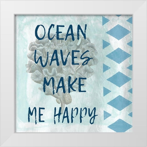 Lewis, Sheldon 26x26 White Modern Wood Framed Museum Art Print Titled - Waves