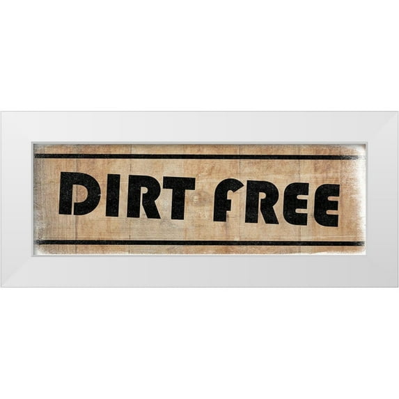 Lewis, Sheldon 32x13 White Modern Wood Framed Museum Art Print Titled - Dirt Free
