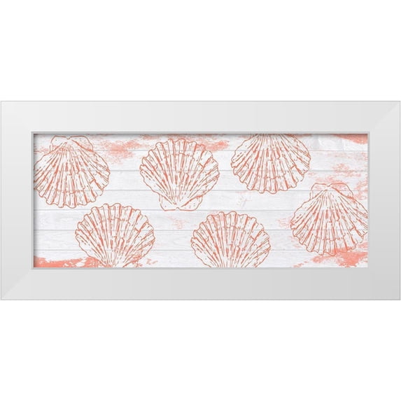 Lewis, Sheldon 32x15 White Modern Wood Framed Museum Art Print Titled - Ocean Shell