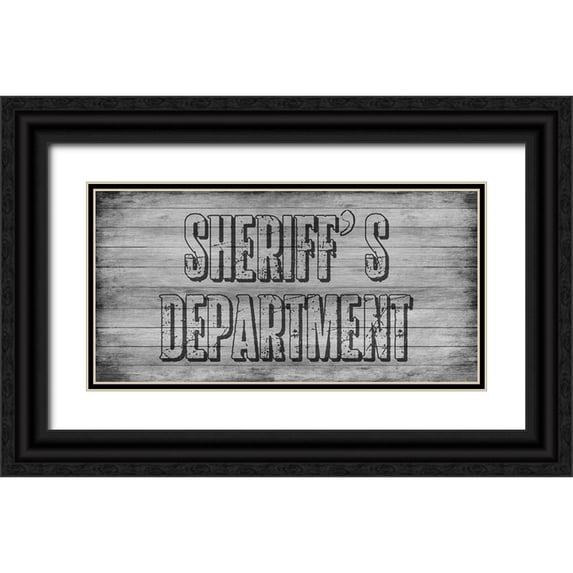 Lewis, Sheldon 32x18 Black Ornate Wood Framed with Double Matting Museum Art Print Titled - Office