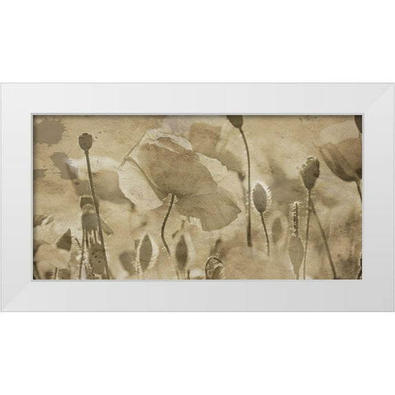 Lewis, Sheldon 32x18 White Modern Wood Framed Museum Art Print Titled - Fresh Meadow Bloom