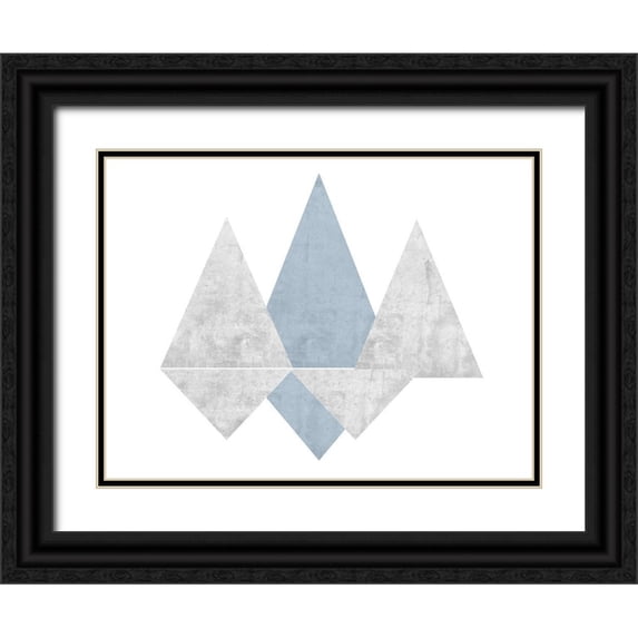 Lewis, Sheldon 32x25 Black Ornate Wood Framed with Double Matting Museum Art Print Titled - Geometric Island