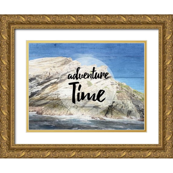 Lewis, Sheldon 32x25 Gold Ornate Wood Framed with Double Matting Museum Art Print Titled - Adventure Time