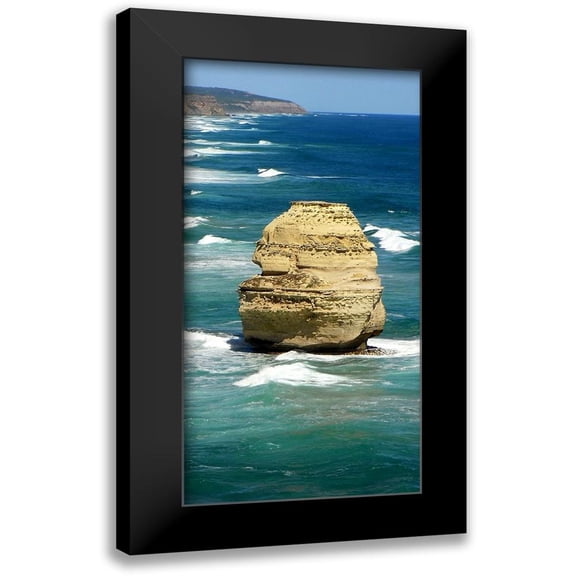 Lewis, Sheldon 9x14 Black Modern Framed Museum Art Print Titled - Top View Coastline 2