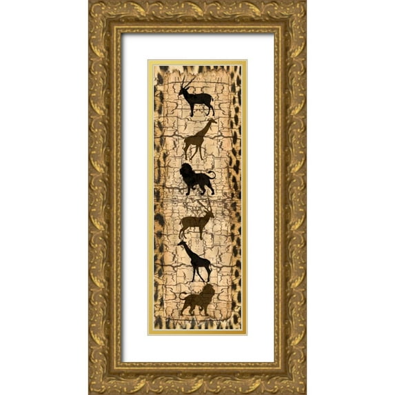 Lewis, Sheldon 9x18 Gold Ornate Wood Framed with Double Matting Museum Art Print Titled - Pride Land