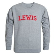 Lewis University Flyers Game Day Crewneck Pullover Sweatshirt Sweater - Heather Grey, XX-Large