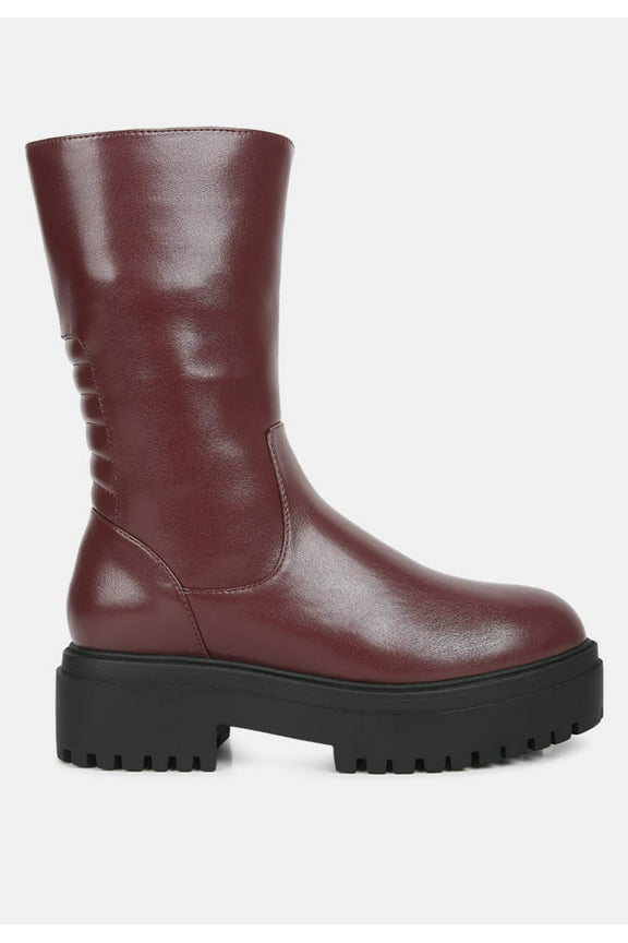 Lewisa Panelled Lug Sole Boots